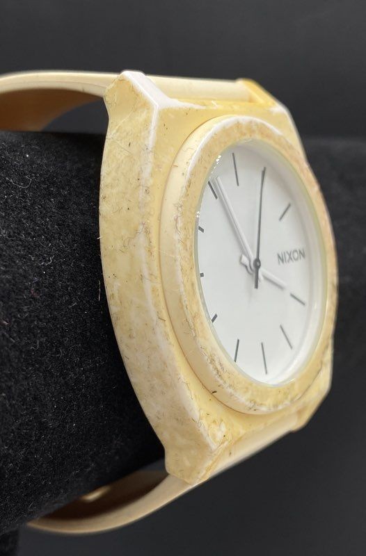 Nixon The Time Teller P Minimal Quartz Watch Cream Polycarbonate 40mm