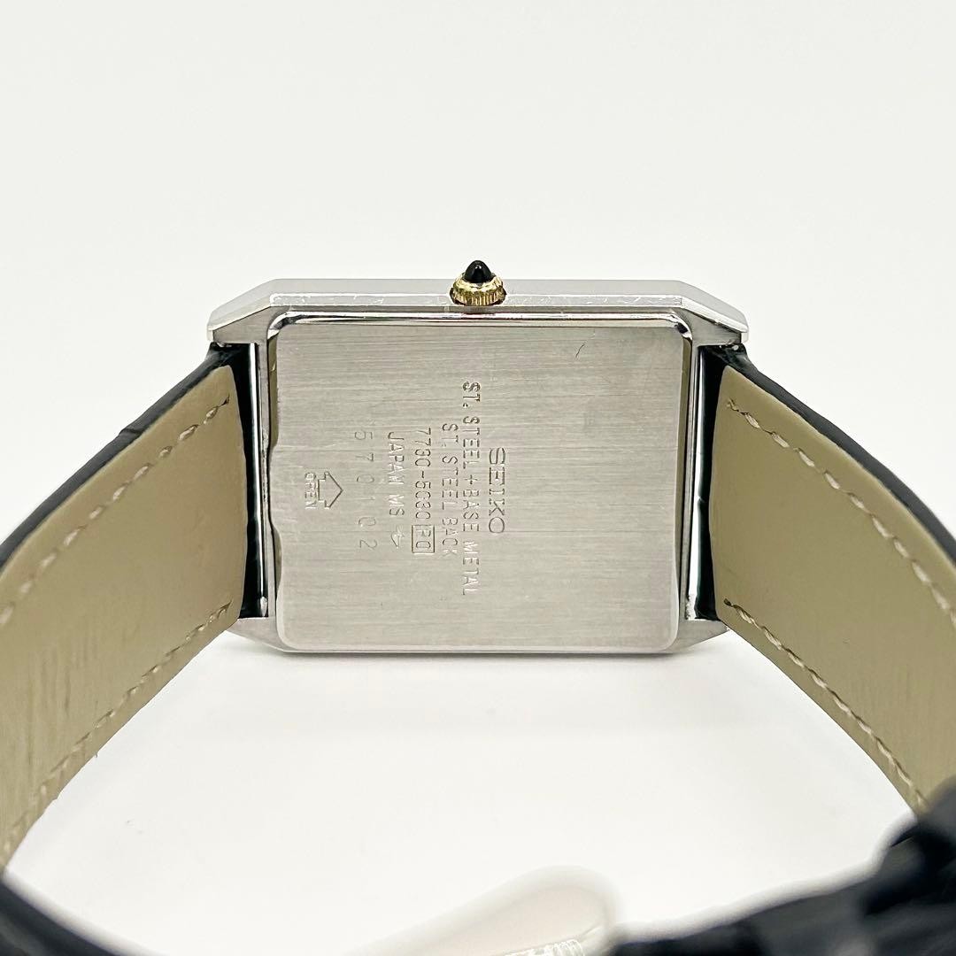 SEIKO Dolce 7730-5030 Quartz Rectangular Watch Used