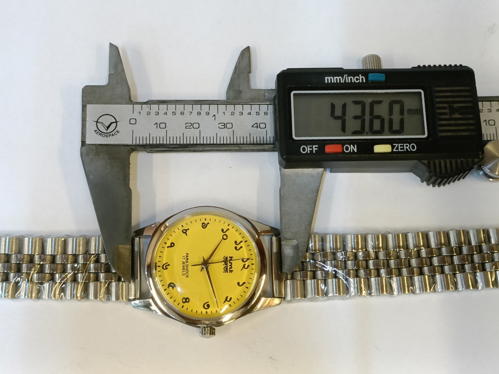 REFURBISHED HMT JANATA BENGALI NUMERALS 17J WINDING YELLOW DIAL 0231 INDIA MEN’S