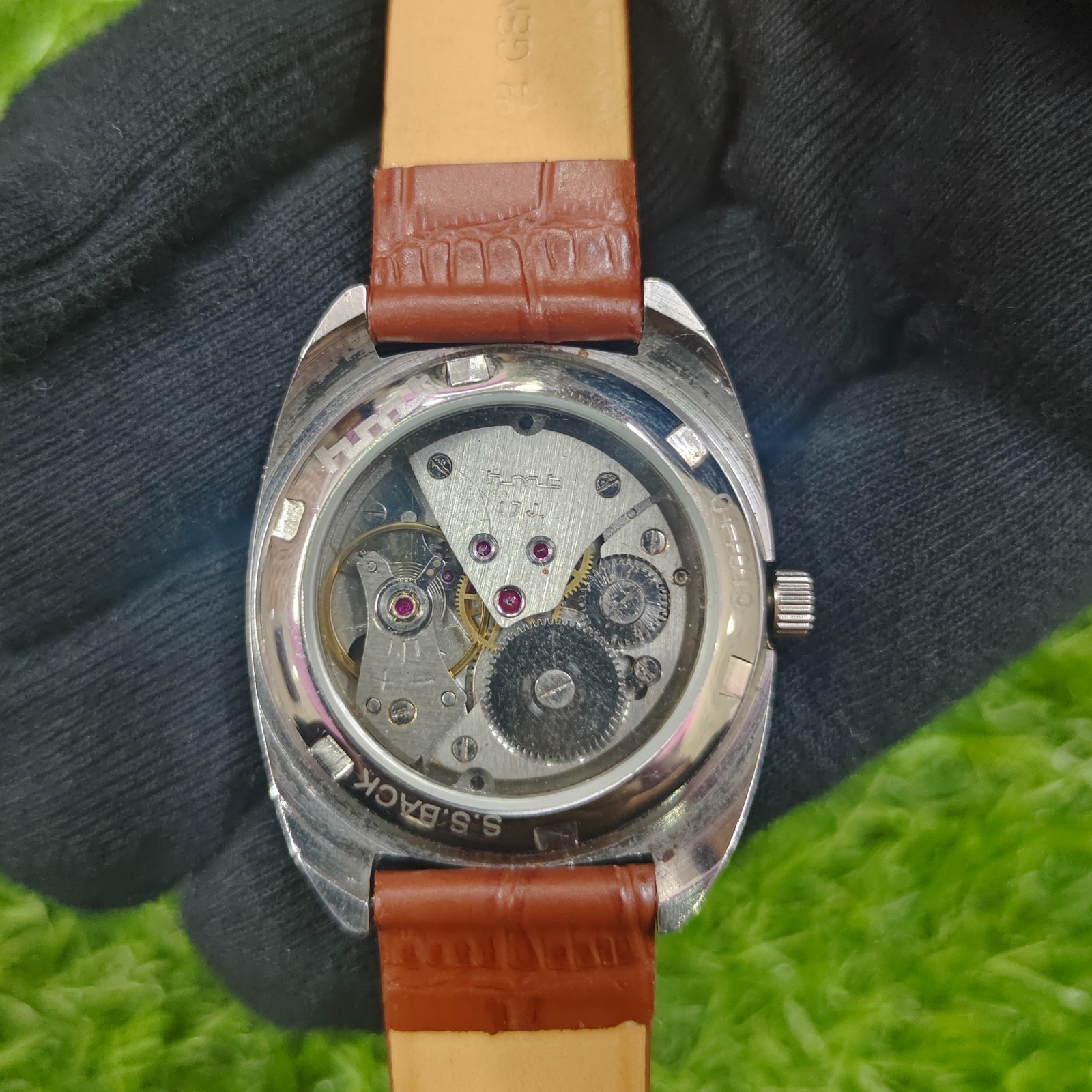 Vintage HMT Kohinoor 38mm Maroon Dial Hand-Winding Mechanical Watch Exhibition