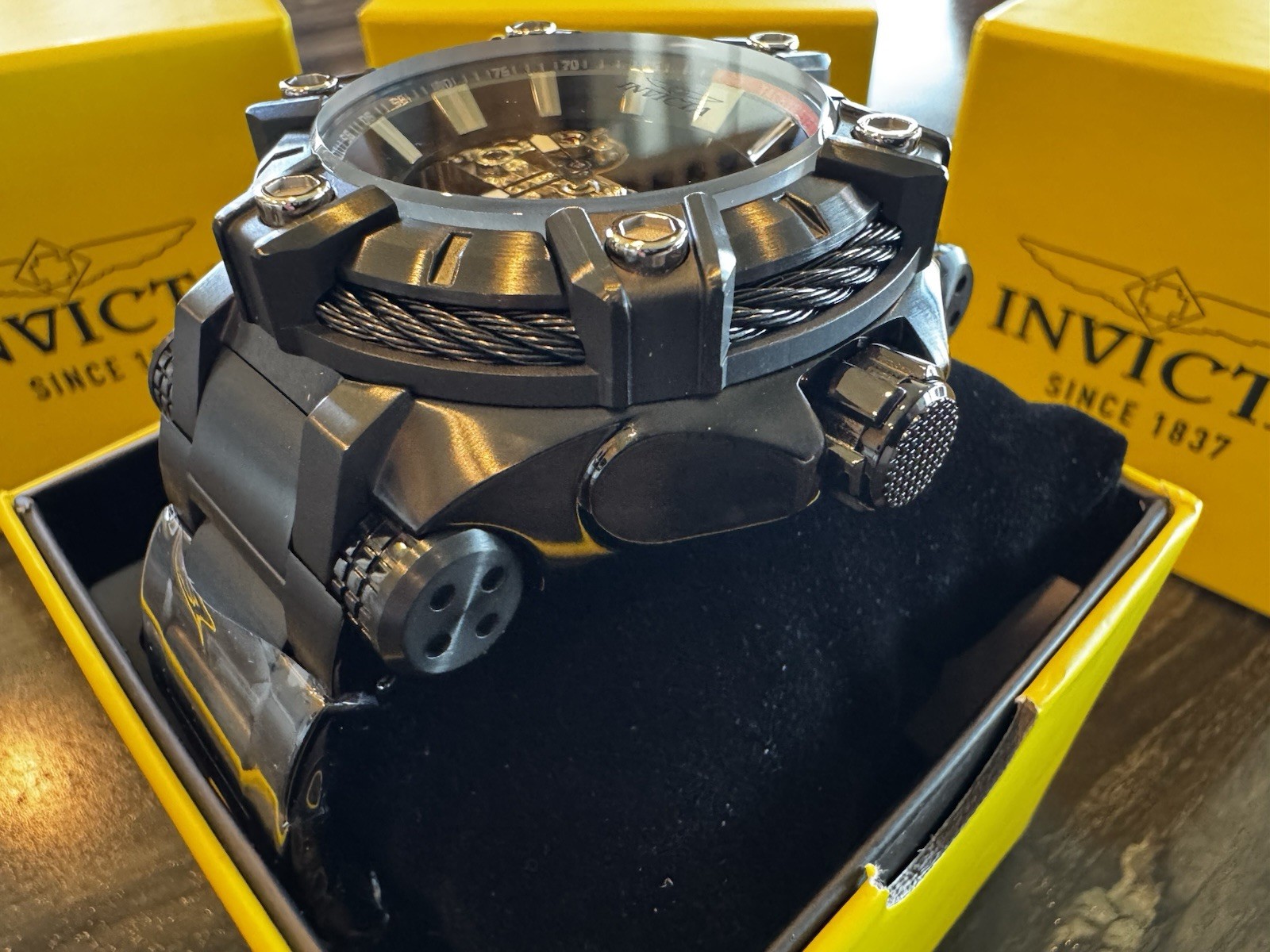 Invicta Bolt Phantom Automatic Men’s Watch w/ Skeleton Dial 52mm Black New!