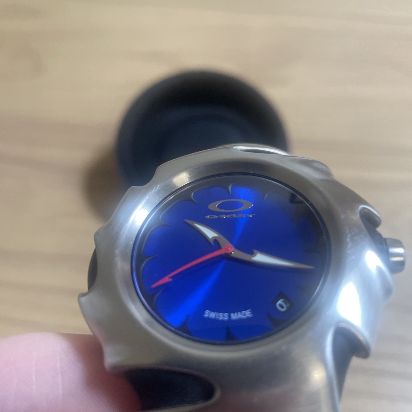 Oakley Blade 2 Swiss Watch Blue Dial, Stainless Steel, 10 Bar, Vintage Y2K Drip