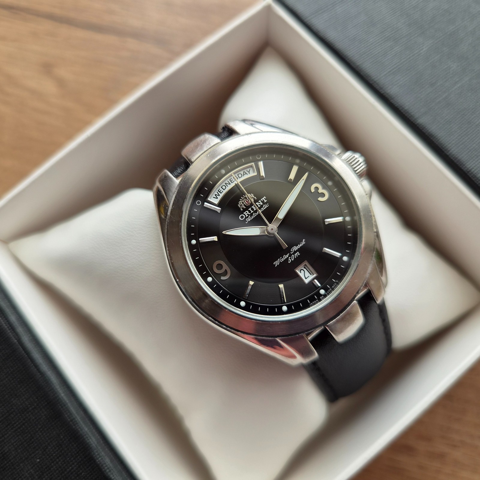 Rare Orient President day date Mechanical Automatic Japan Watch black watch