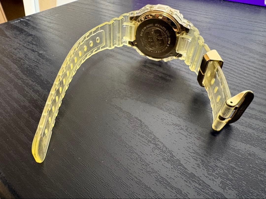 CASIO G-SHOCK DW-5600 Clear Gold Skeleton Rare Collab Watch