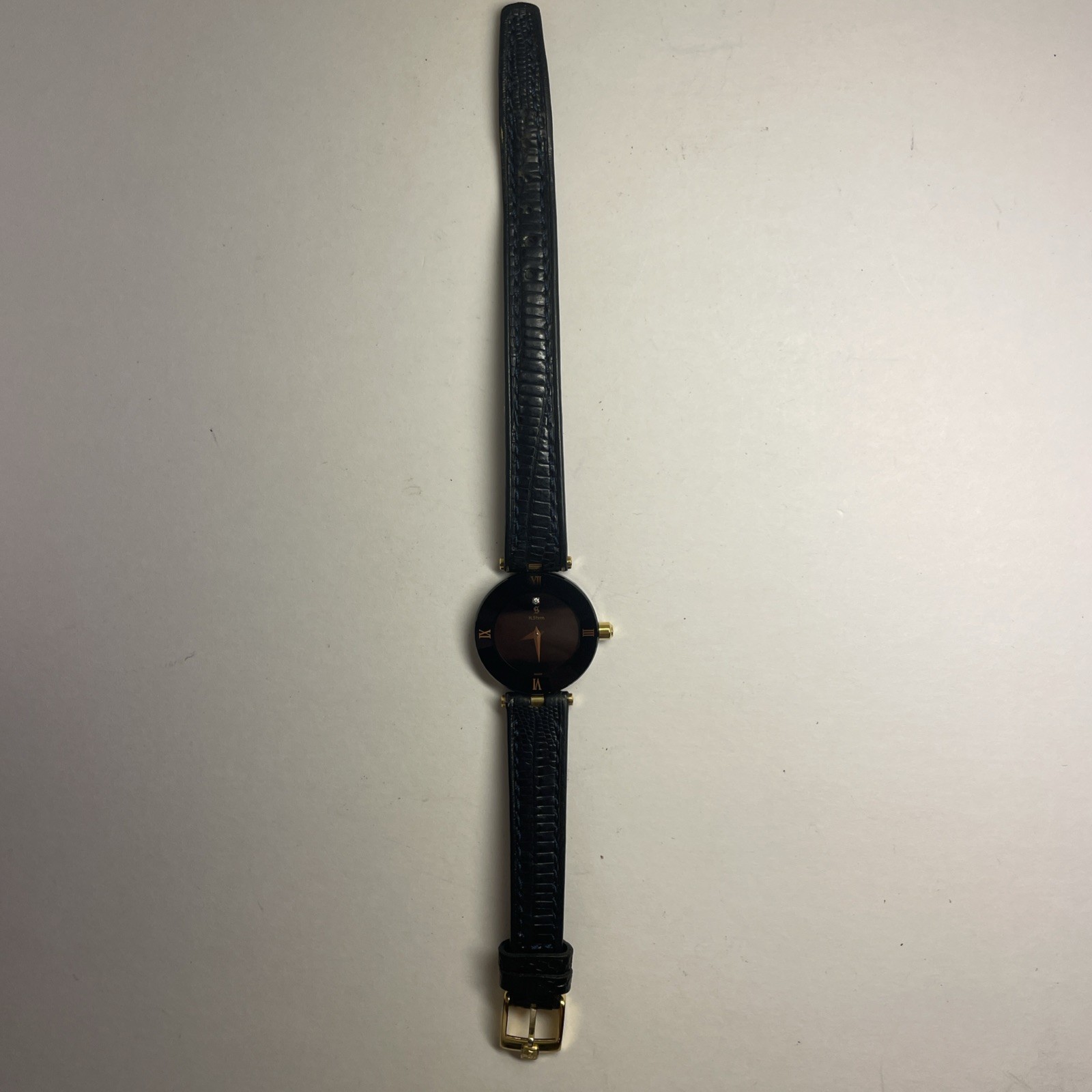 H. Stern Watch Blue Sapphire Diamond Collection 18K & SS 24mm Ladies