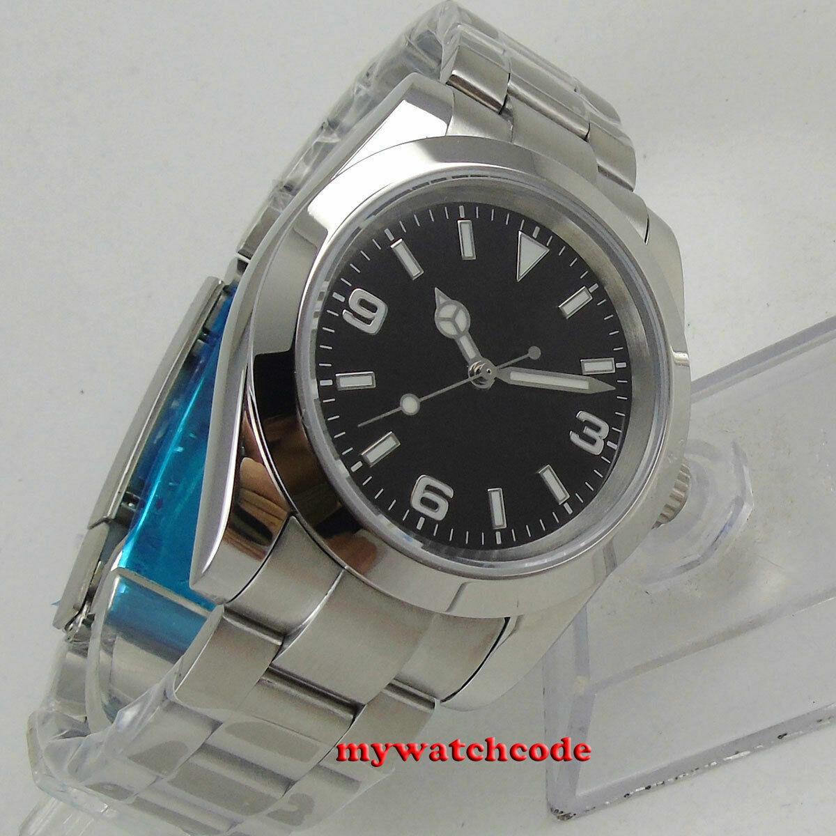 39mm BLIGER black dial sapphire glass 24 jewels NH35 PT5000 automatic mens watch