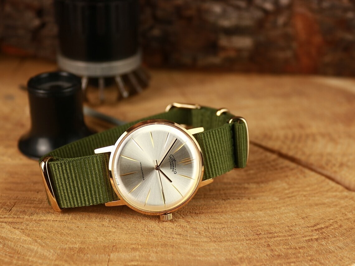 Poljot De Luxe cal. 2209 Ultra slim Russian USSR luxury style watch Vympel NOS!