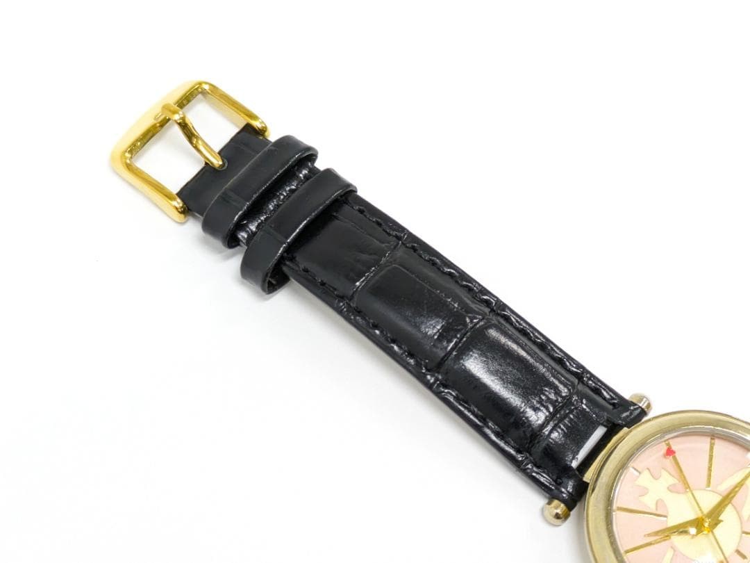 Vivienne Westwood Orb Black Quartz Watch Wristwatch Japan Used 071177