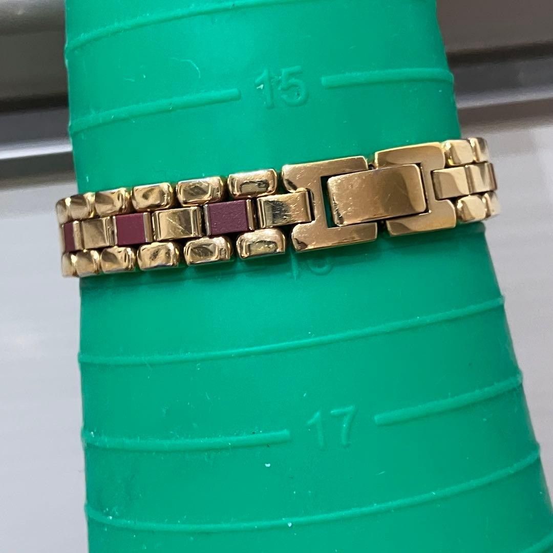 SEIKO LAS ladies wristwatch quartz gold x burgundy
