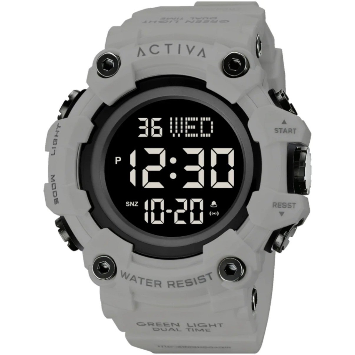 Activa by Invicta Mens Digital Sports Watch Grey Black Water Resist New in Box