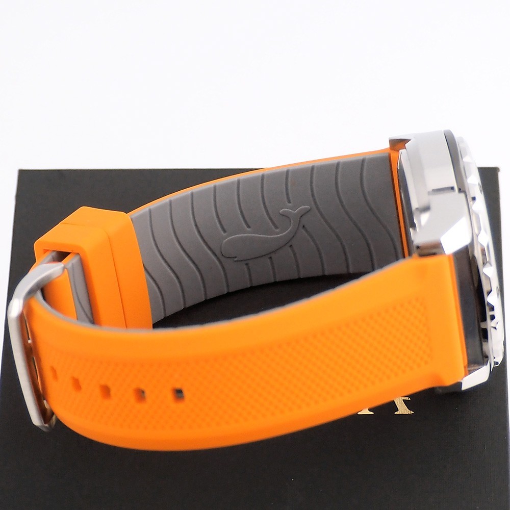 Bulova Marine Star Series A 98A226 Orange Silicone Strap Men’s Automatic Watch