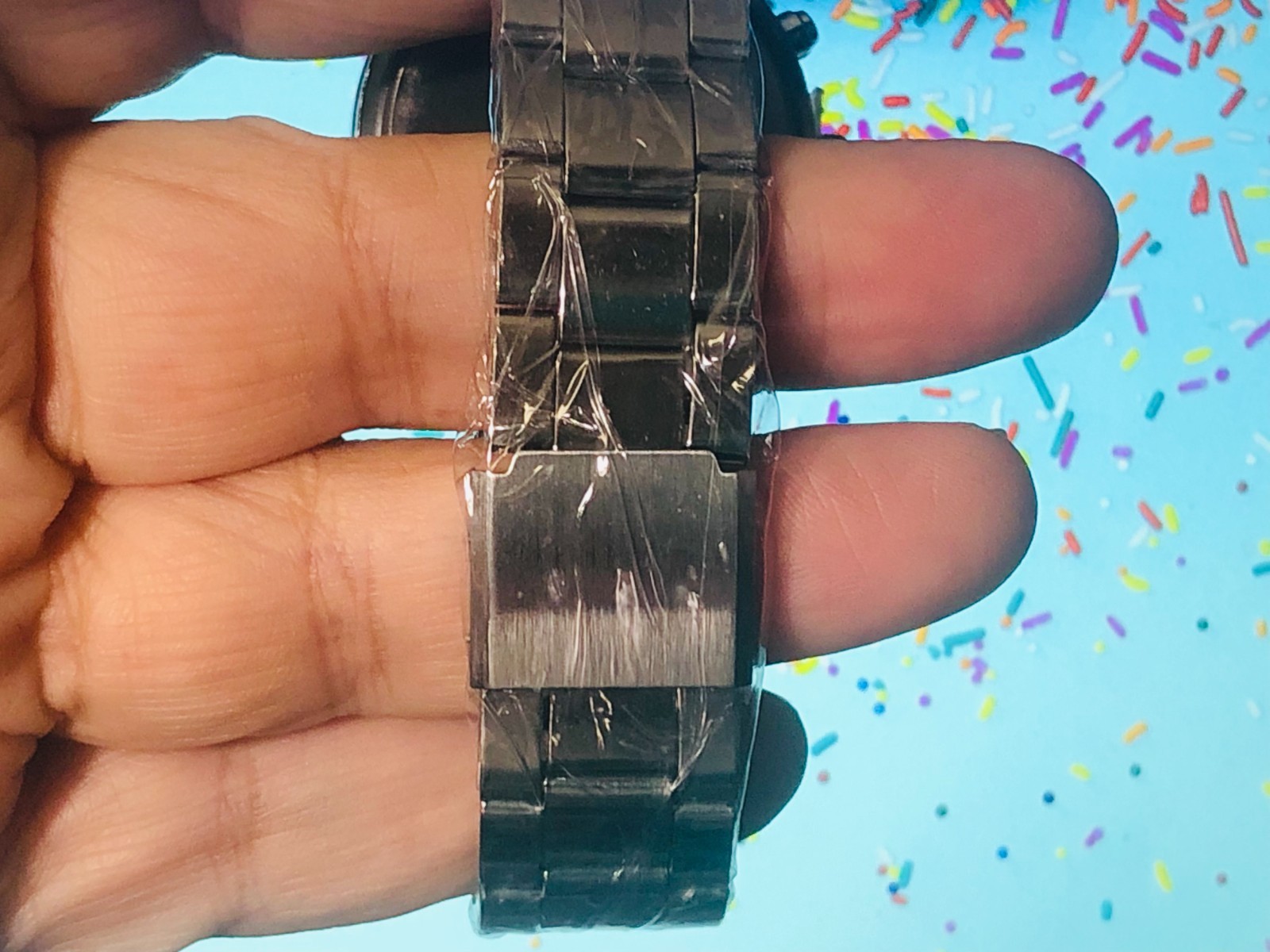 Men’s Watch – Geneva – Silver Face Casing & Band Numerical Second Hand Quartz