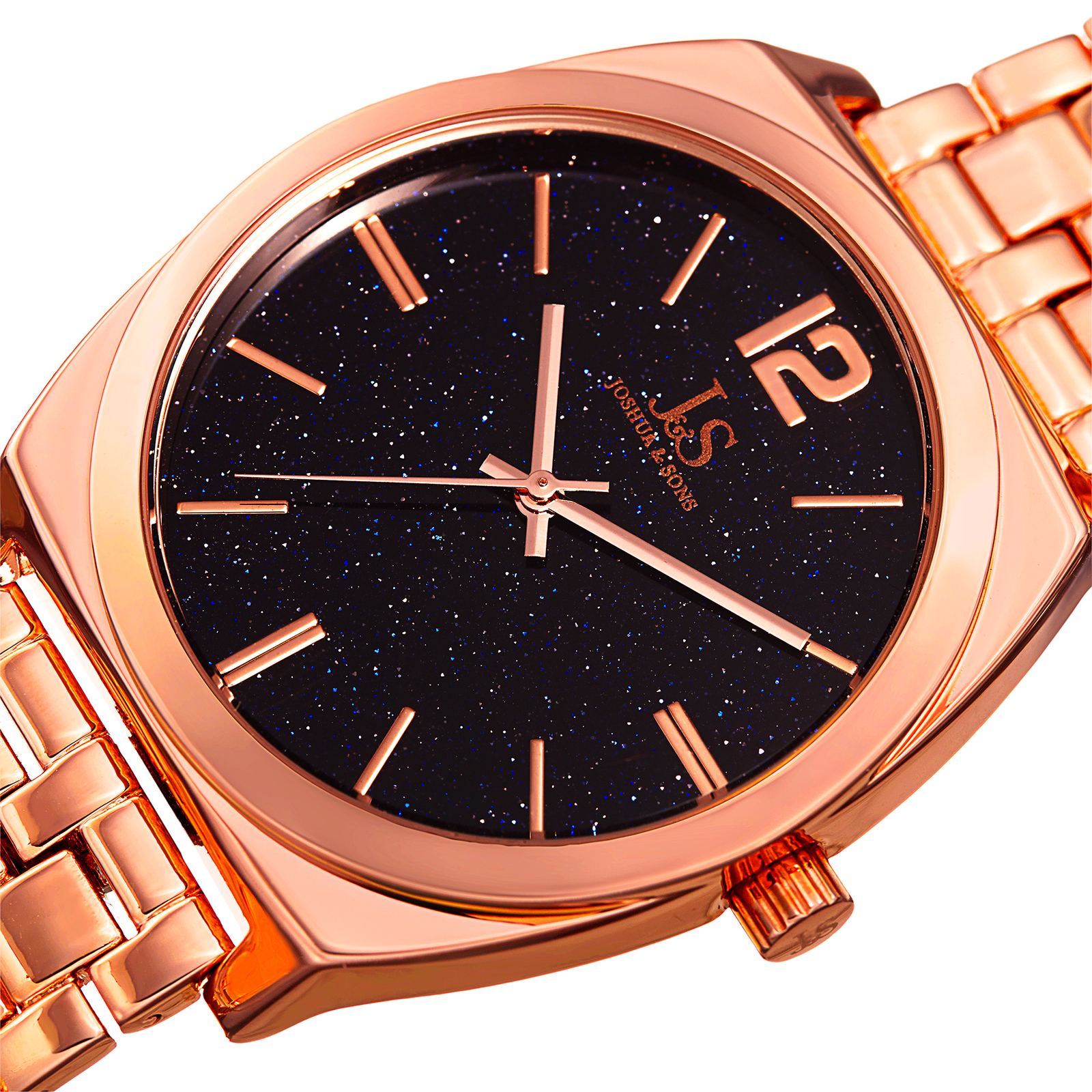 Men’s Joshua & Sons JX122RG Quartz Movement Genuine Stone Dial Bracelet Watch