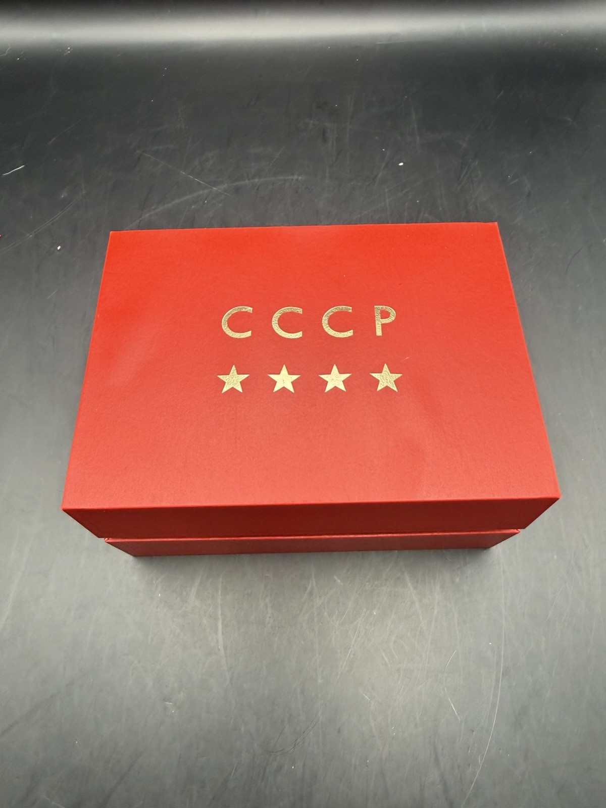 CCCP Mirny Watch Soviet-Inspired Green Dial Leather Strap Box Damage