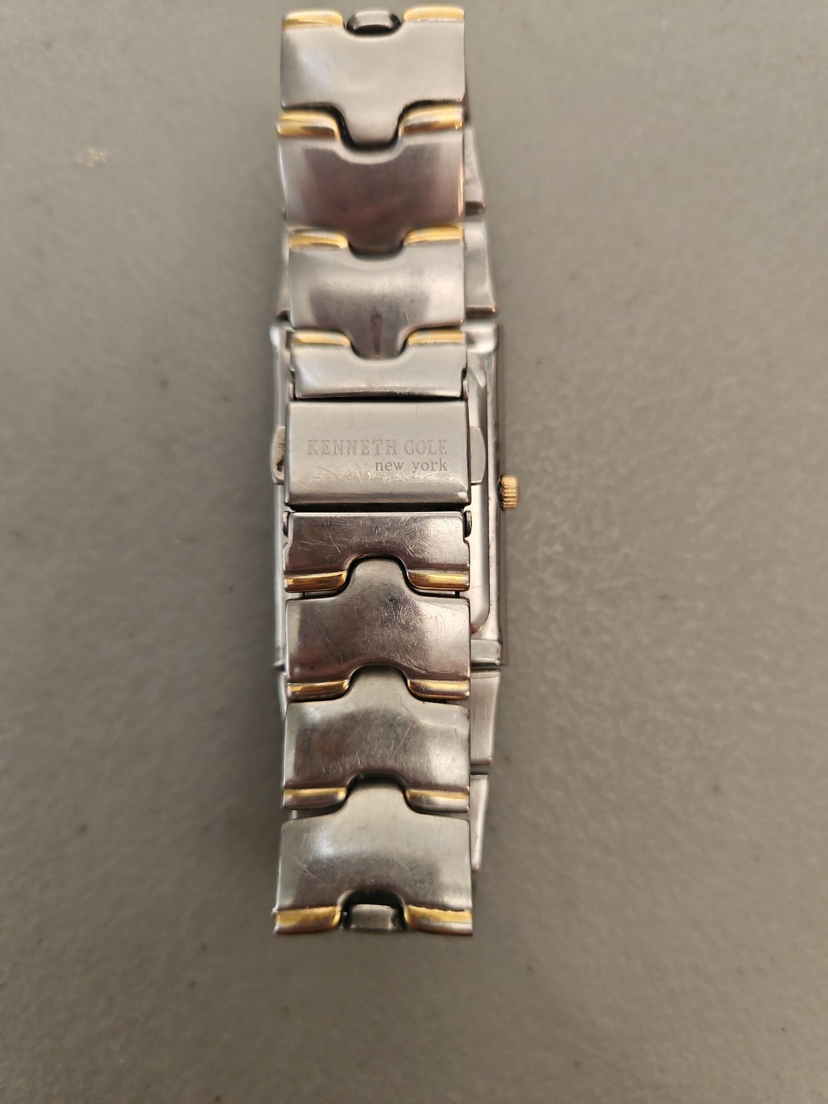 Untested Kenneth Cole Men KC3306 Formal Date Two Tone Quartz Analog 26mm Watch