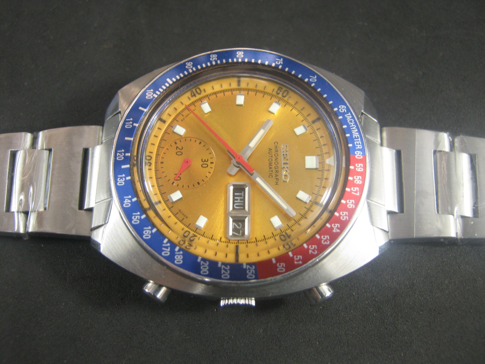 Classic Seiko 6139-6002 Pogue Chronograph Day Date Serviced A1 Condition Japan