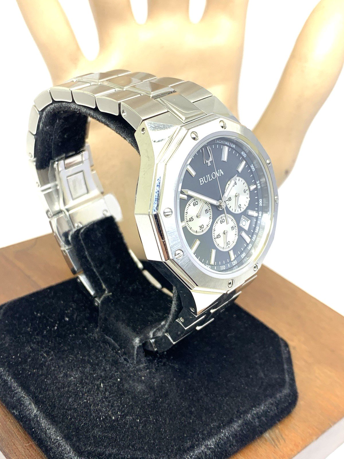 Bulova Men’s Watch 96B459 Prestige Quartz Chronograph Gray Silver Steel 40mm