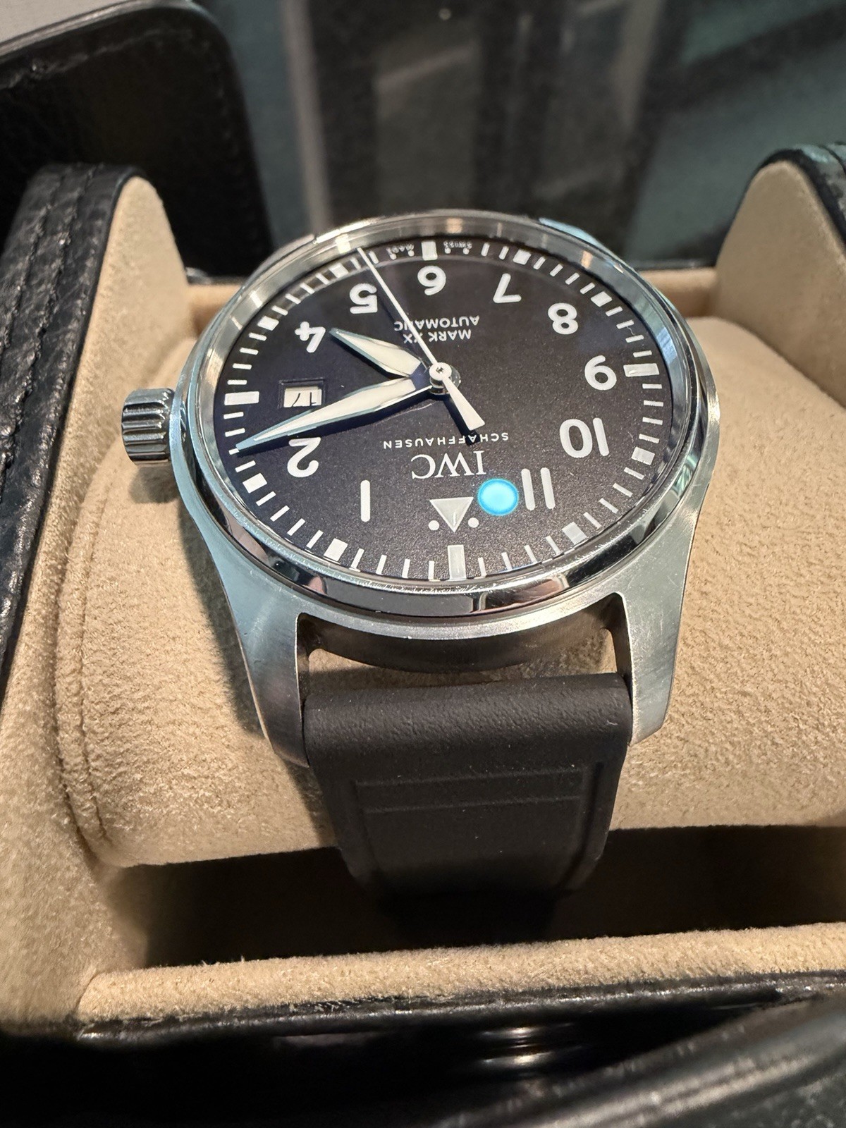 IWC Pilots Mark XX Stainless Steel Automatic 40 mm Black Watch IW328201