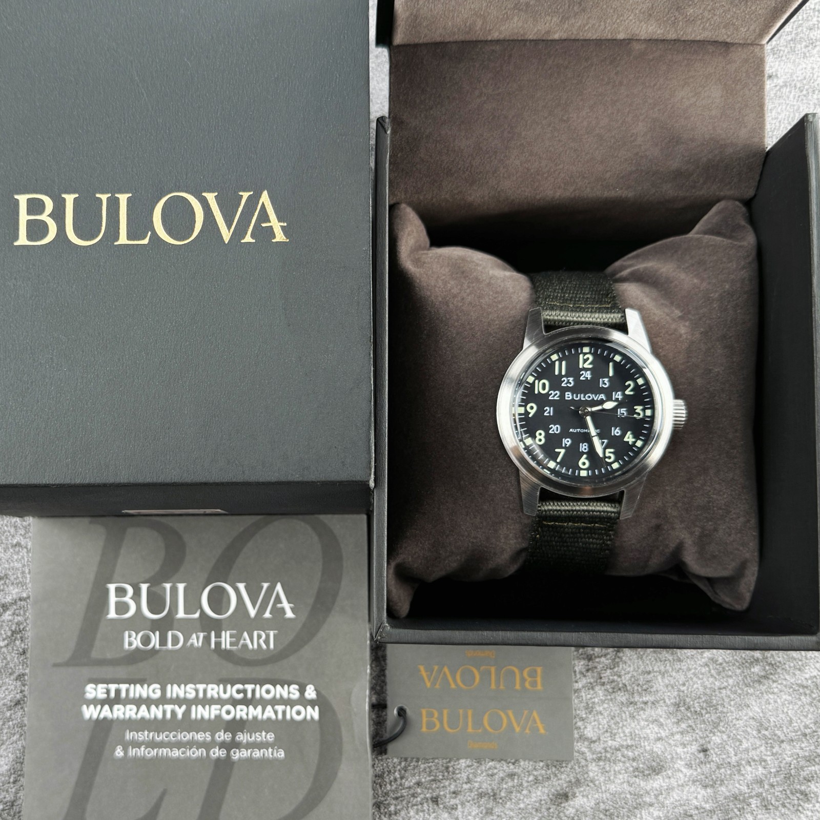 Bulova Hack VWI SPECIAL EDITION Black Dial Automatic Men’s Watch 96A259