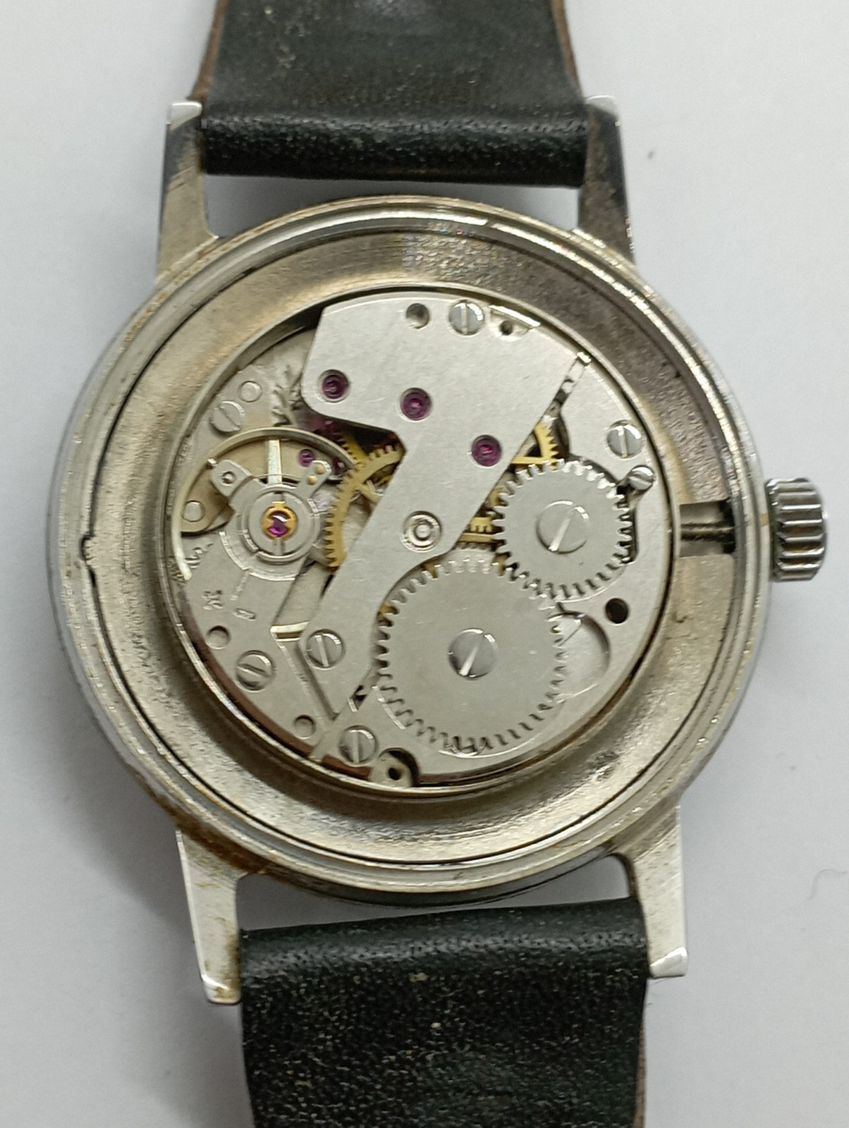 Vintage REGLEX ANCRE Cal. Cupillard 233-60 Watch Working Well ALL S. STEEL