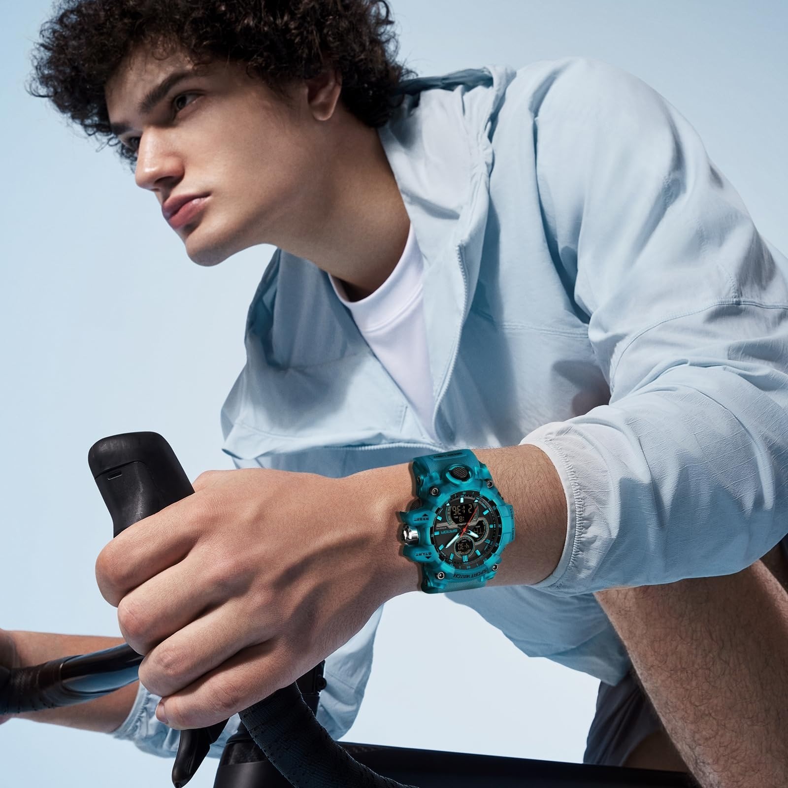 FANMIS Men’s Solar Powered Quartz Wrist Watch Analog Digital Sports