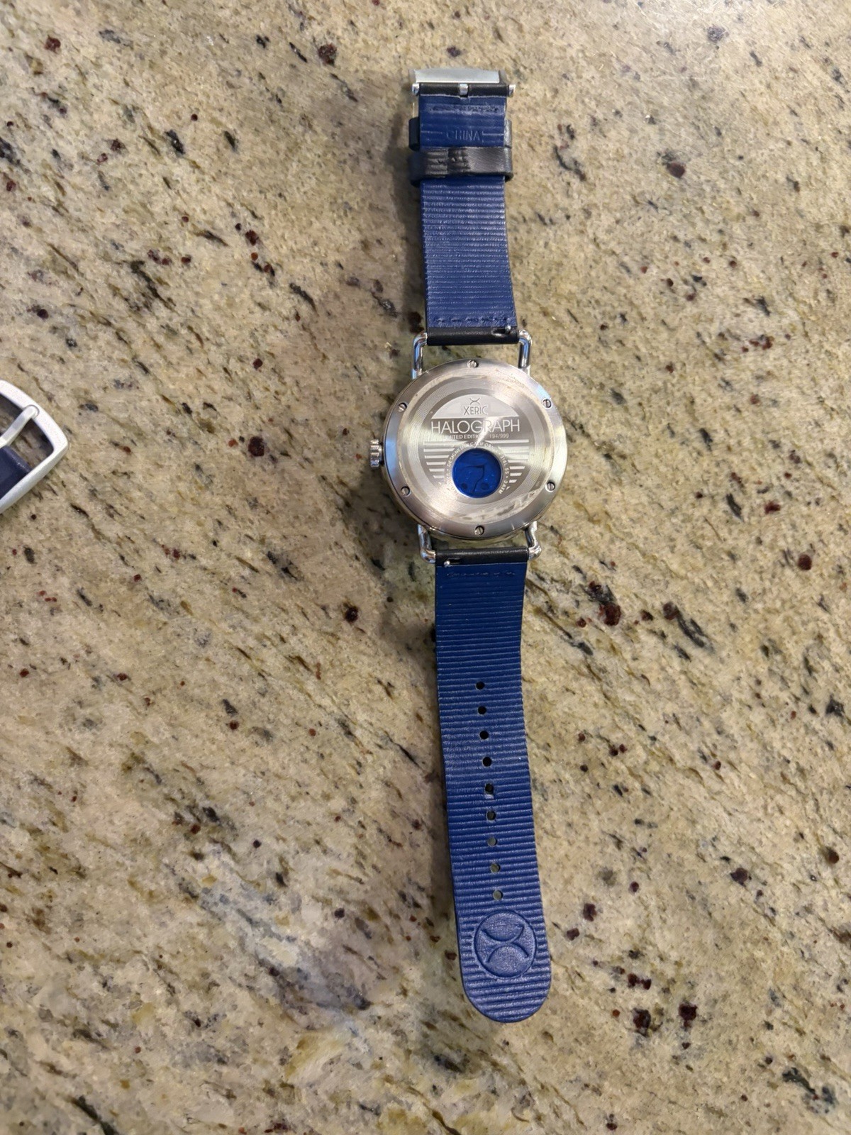 Xeric Halograph Limited Edition Automatic 46mm SS Silver Dial Blue Strap