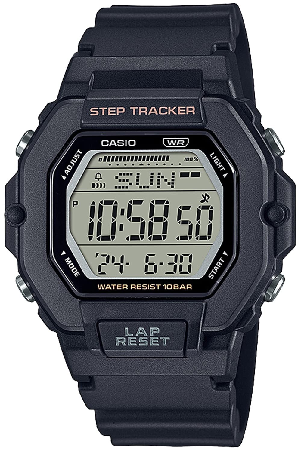 Casio Collection LWS-2200H-1AJH Unisex Sports Watch Black Ivory Color