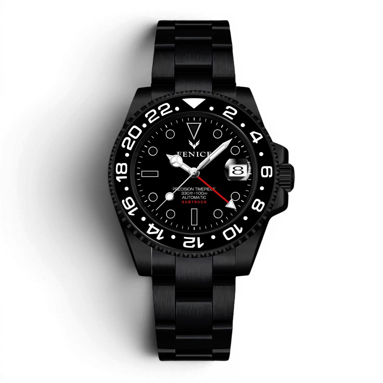 Seiko Phoenix Subtrack Dumbledore Noir GMT 10ATM Movement NH34 Automatic Watch