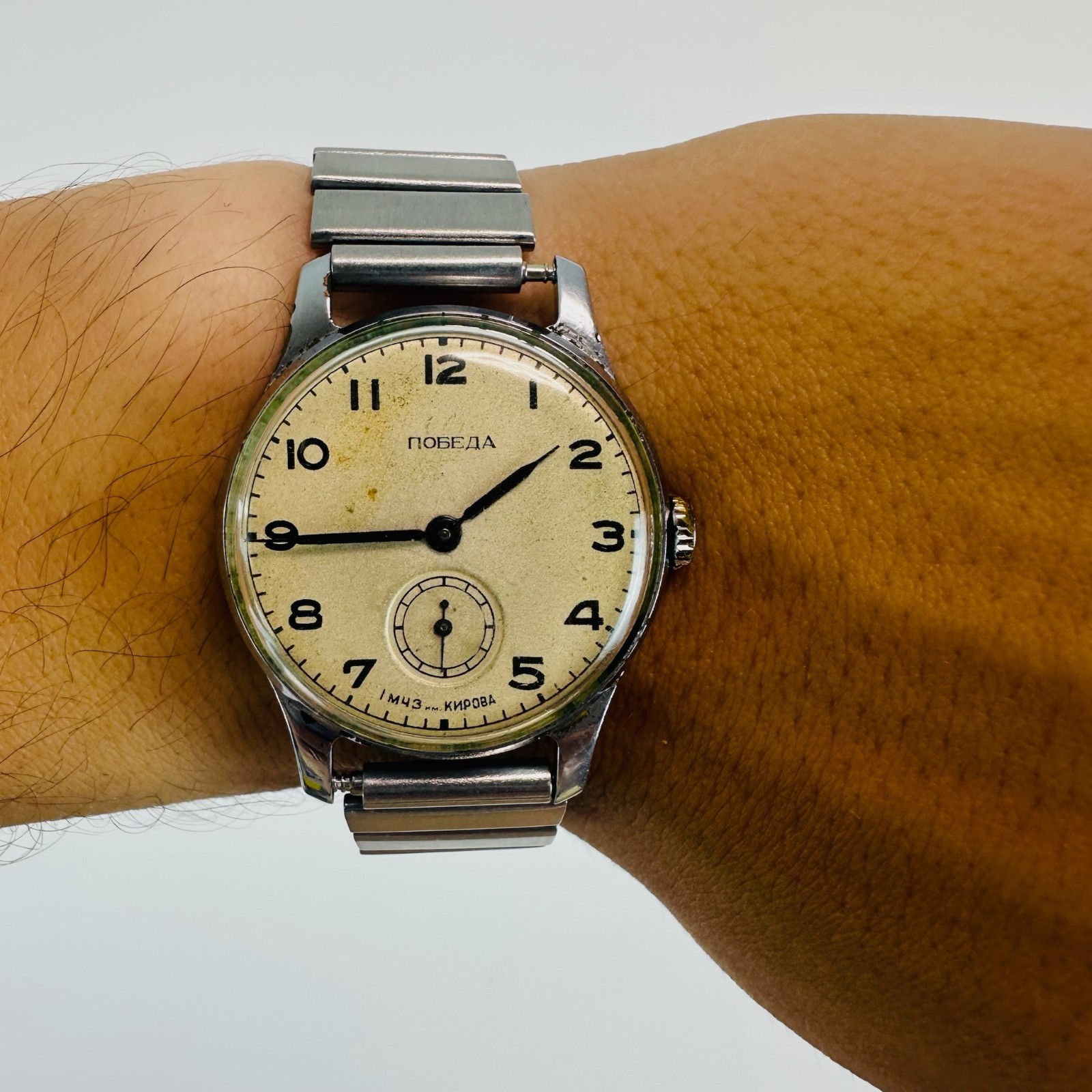 Vintage Pobeda 2602 Watch 1 MChZ Kirova 1950s USSR Soviet Mechanical Men’s Rare