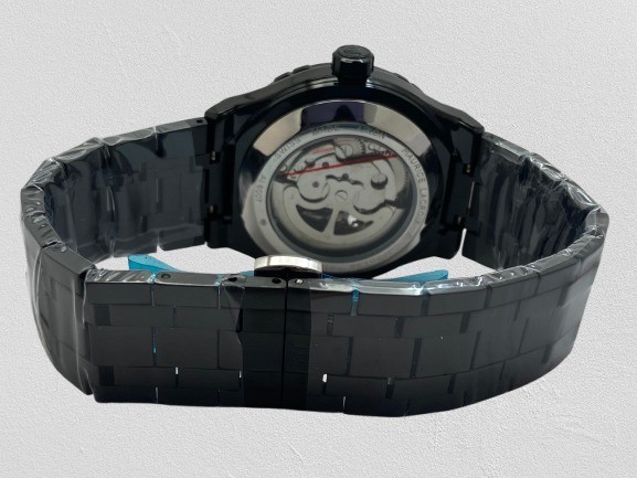 Beautiful Look Maurice Lacroix Skeleton Automatic Men’s All Black Wristwatch