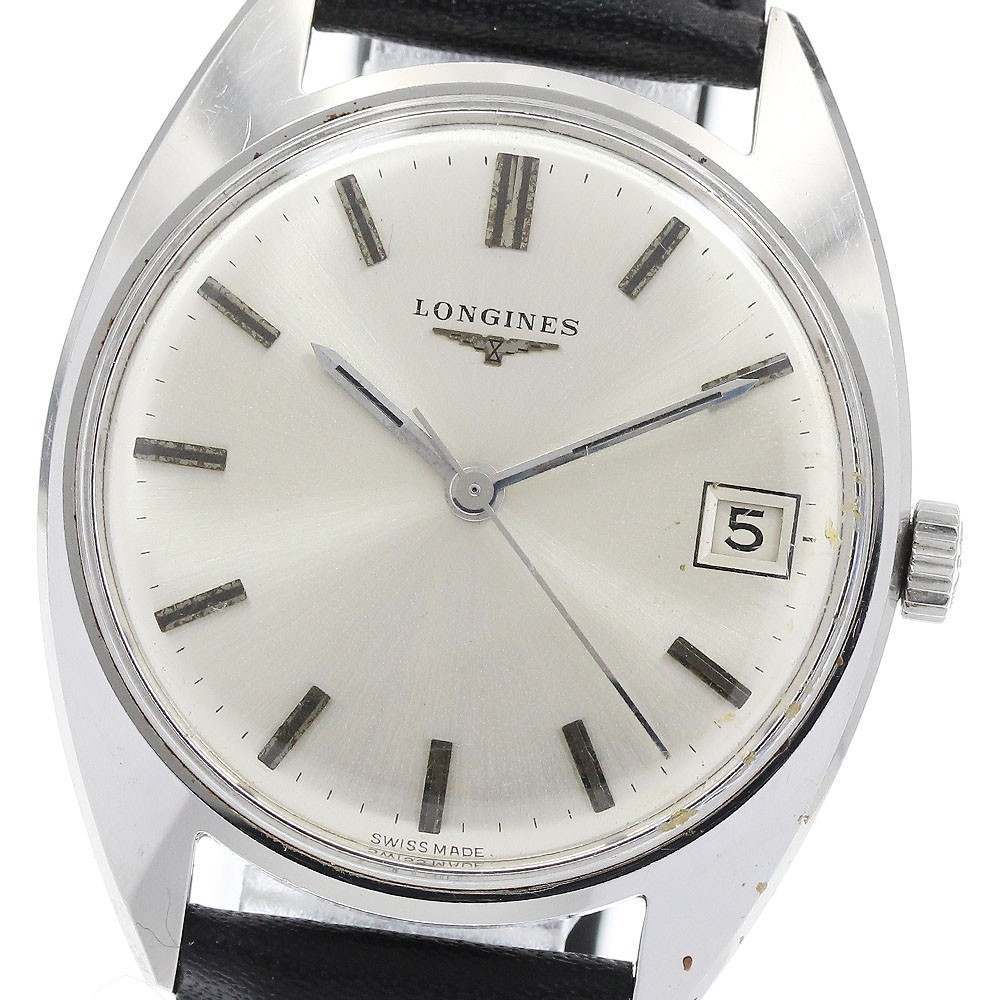 LONGINES Date cal.285 Vintage Silver Dial Hand Winding Men’s Watch_930771