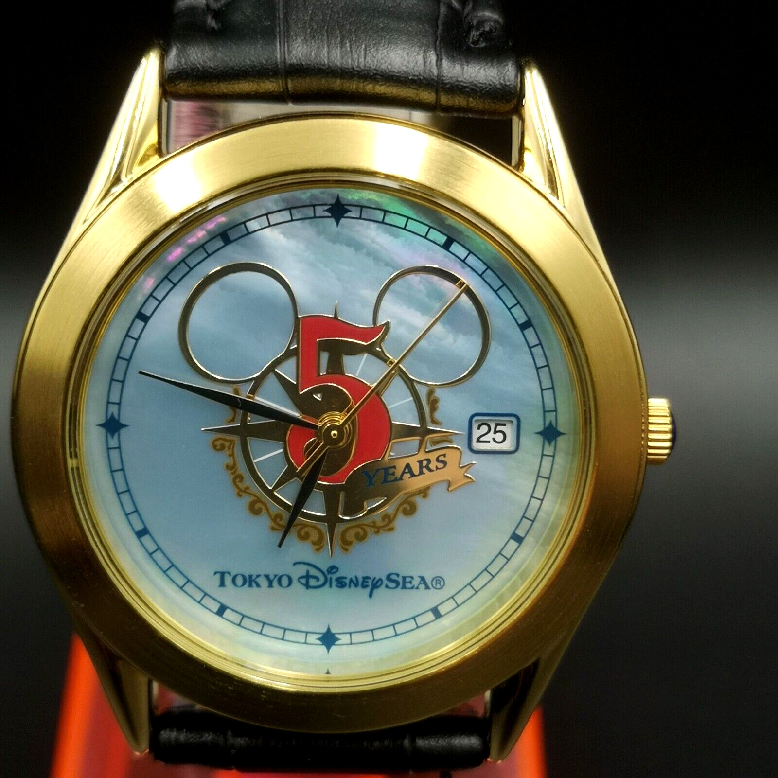 Nice Tokyo Disney Sea 5 years men’s Quartz watch. Come with original box.