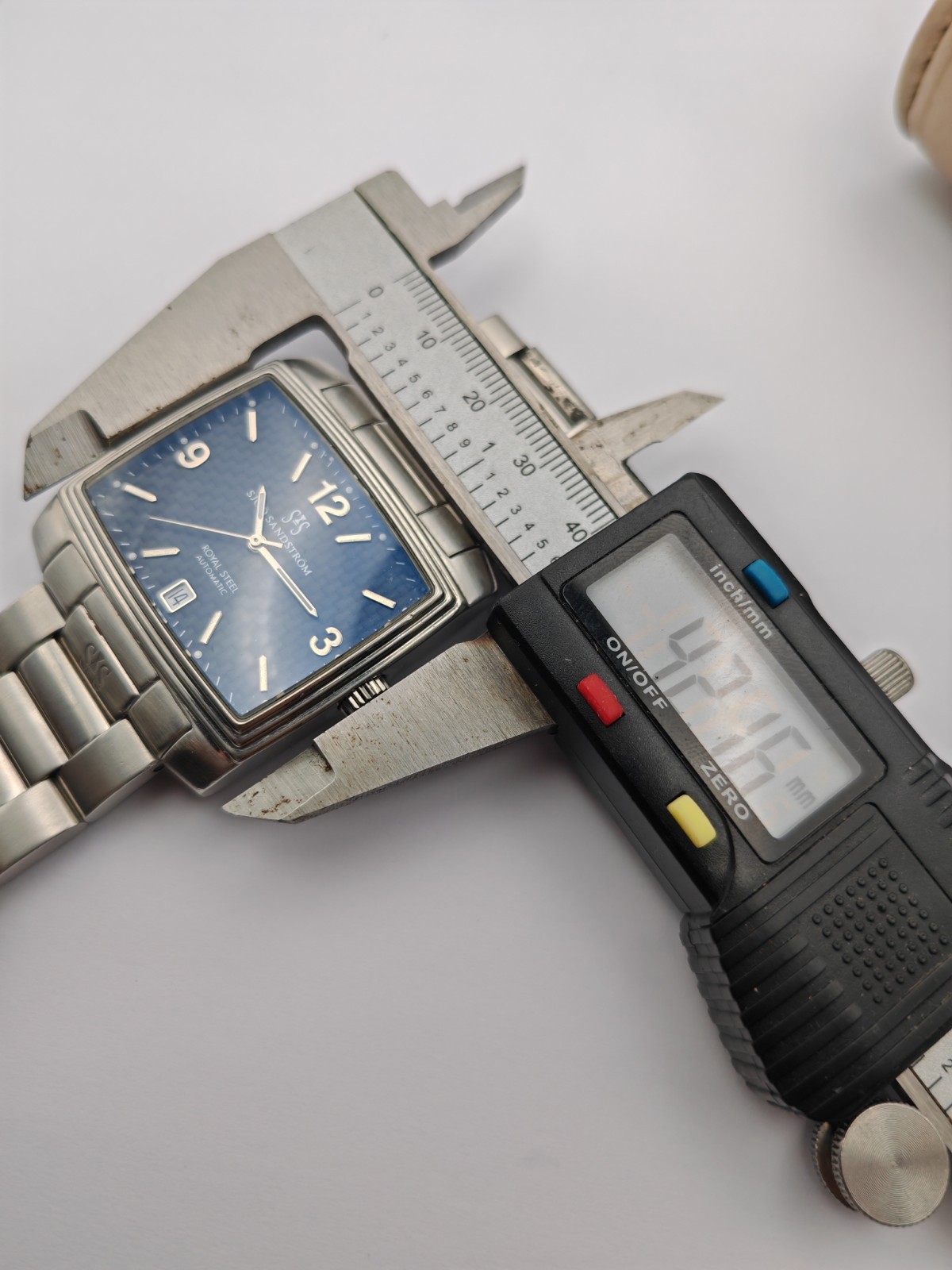 Sjoo Sandstrom Quattro Watch Automatic Date Royal Steel Mens Made In Sweden