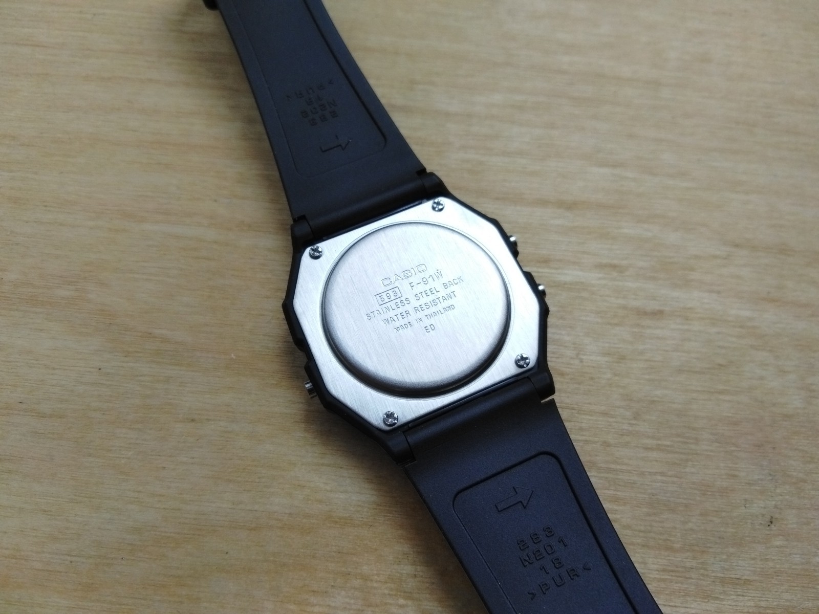 Casio Standard Digital Black Resin Band Watch F91W-3D F-91W-3D