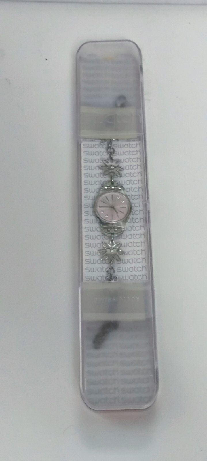 Swatch watch ZAUBERFEE Magic Fairy chrome star flower LK286G new & boxed