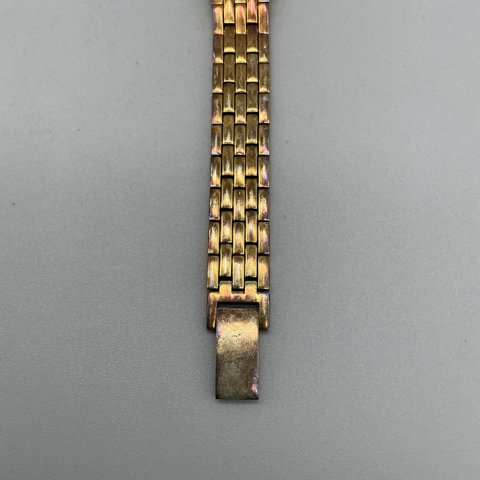 Vintage Bulova Womens Watch 12mm Champagne Dial Gold Tone New Battery 6.5″