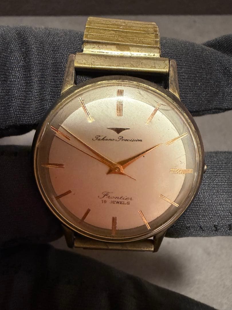 Takano Precision Frontier Manual Wind 19 Jewels Champagne Watch