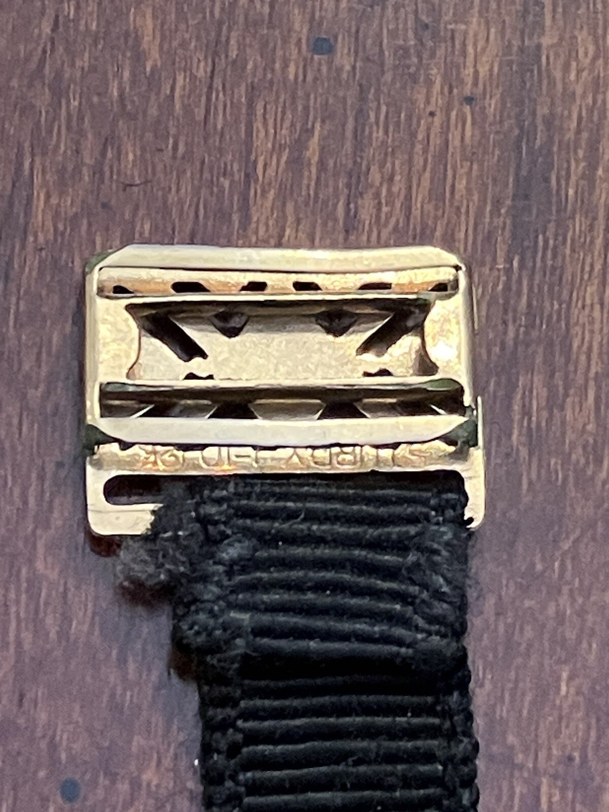 ANTIQUE LADIES ART DECO 4 PIECE RIBBON WATCH BAND SNAP SET GOLD FILLED-JF STURDY