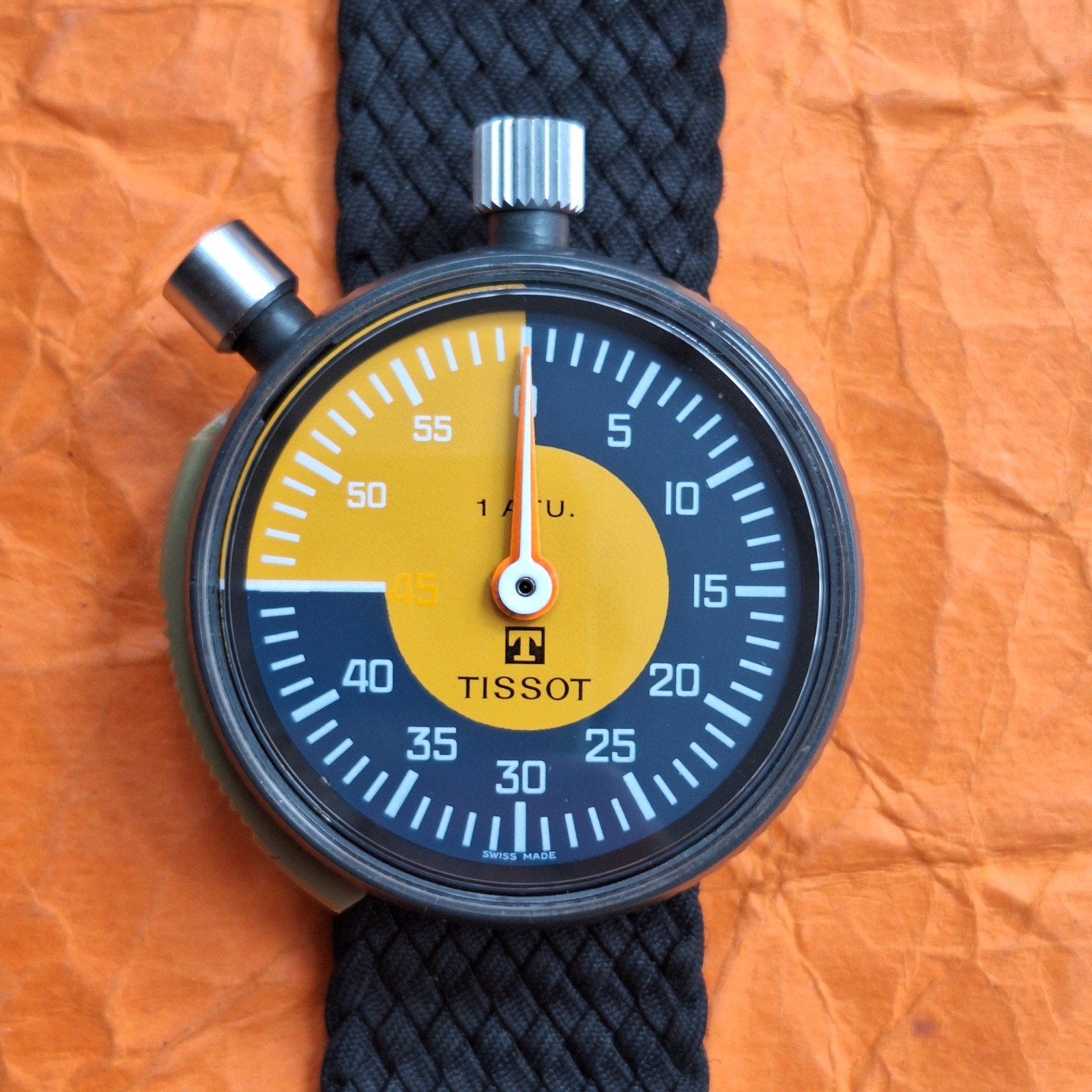 TISSOT 1979 FIFA REFEREE SOCCER STOPWATCH LEMANIA 7160