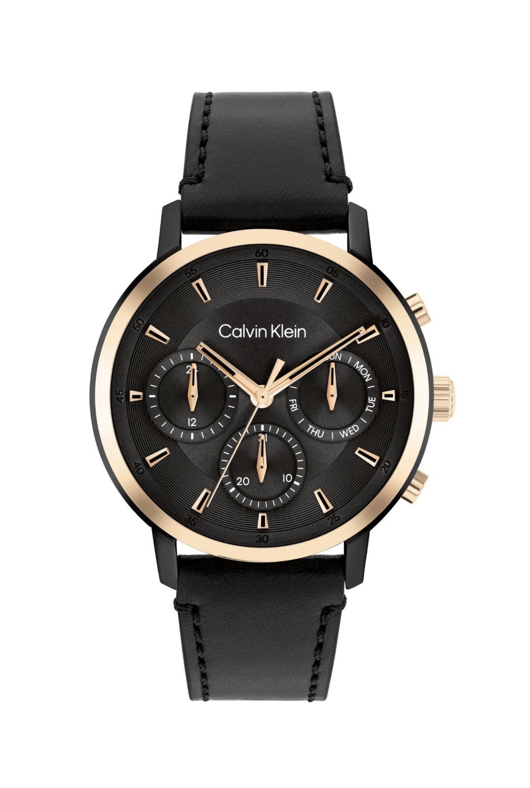 Calvin Klein Gauge Men’s Watch Black Leather Strap Brand New with Box 41mm