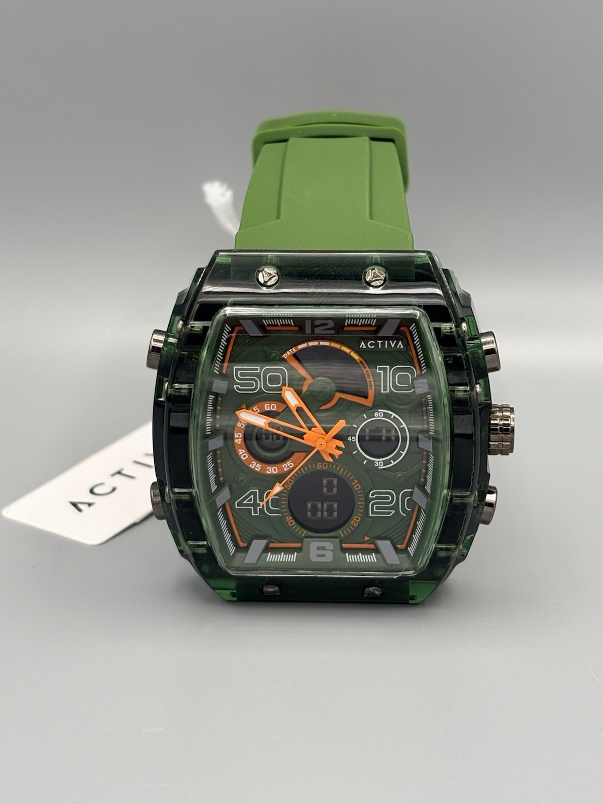 Activa X Invicta ACW8109-004 Digital Essentials 45mm Army Green Watch New