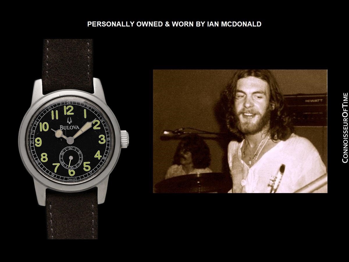 Bulova Hack Field Watch – PERSONALLY OWNED & WORN BY IAN MCDONALD with TWO COAs