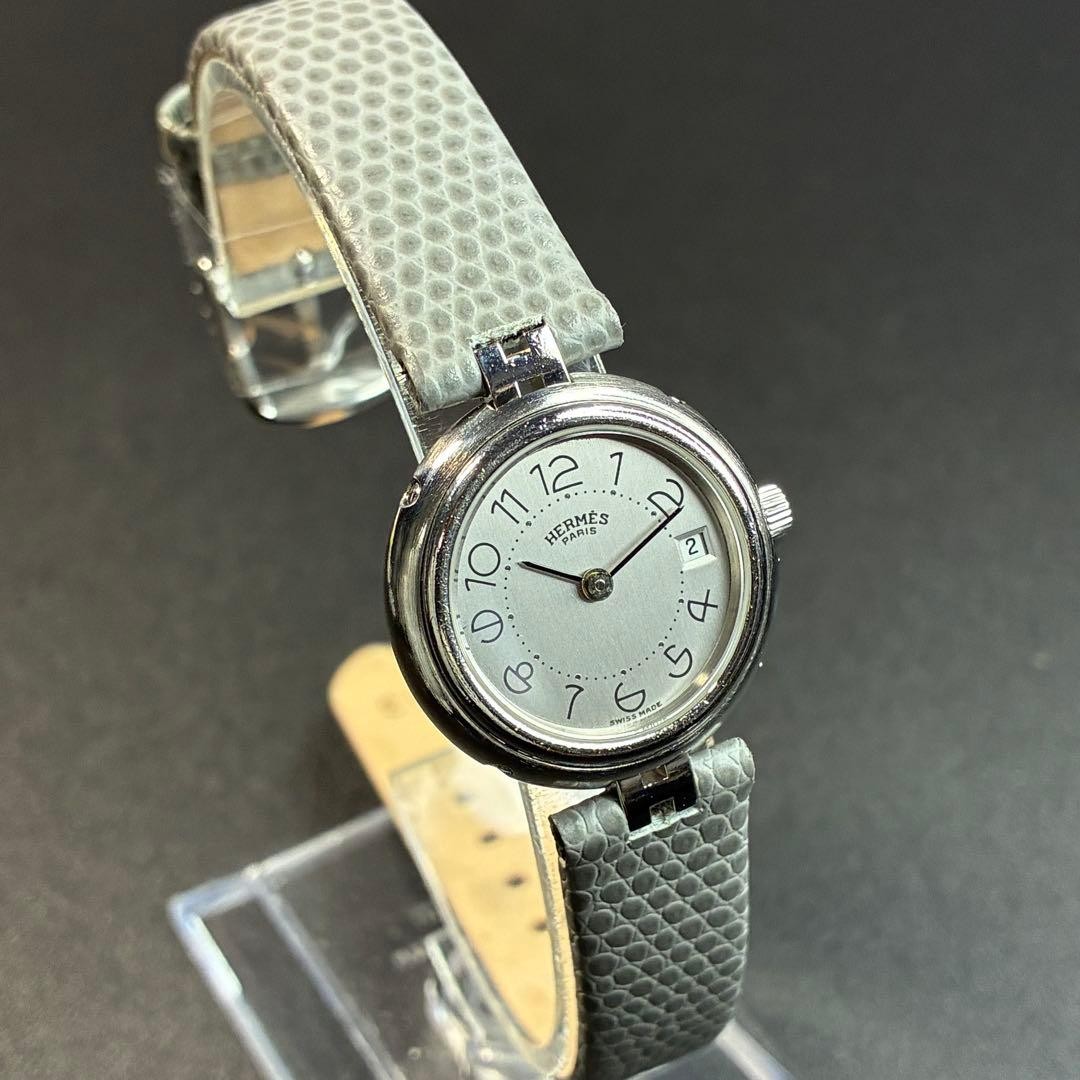 Hermes Profile Women’s Silver Quartz Wristwatch Japan Used 073717