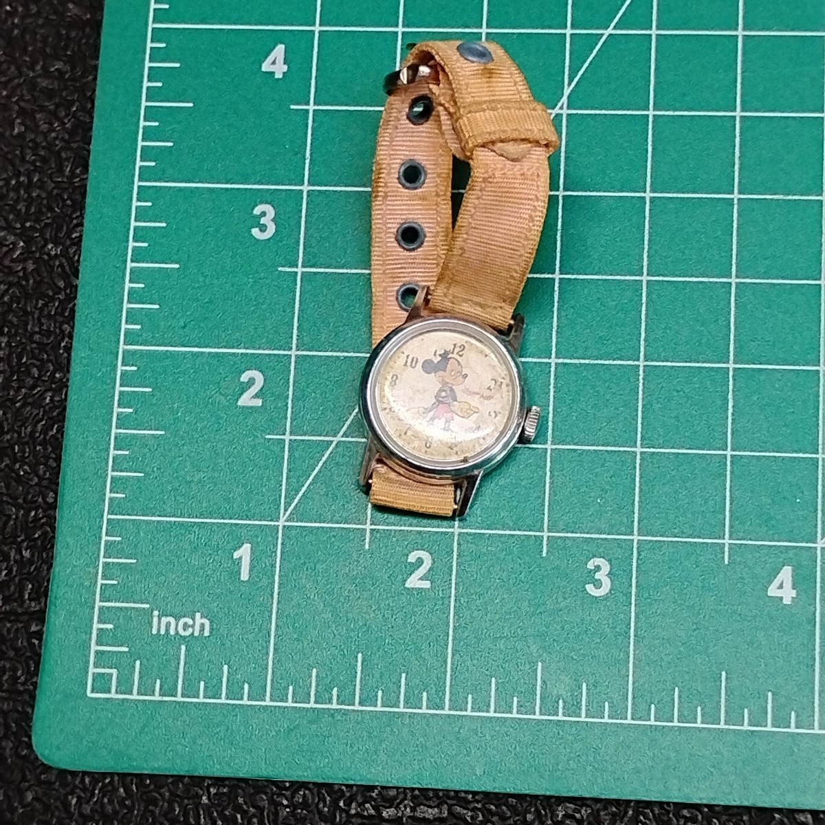 Vintage Timex Ingersoll Mickey Mouse Chrome Round Womens Wristwatch, READ