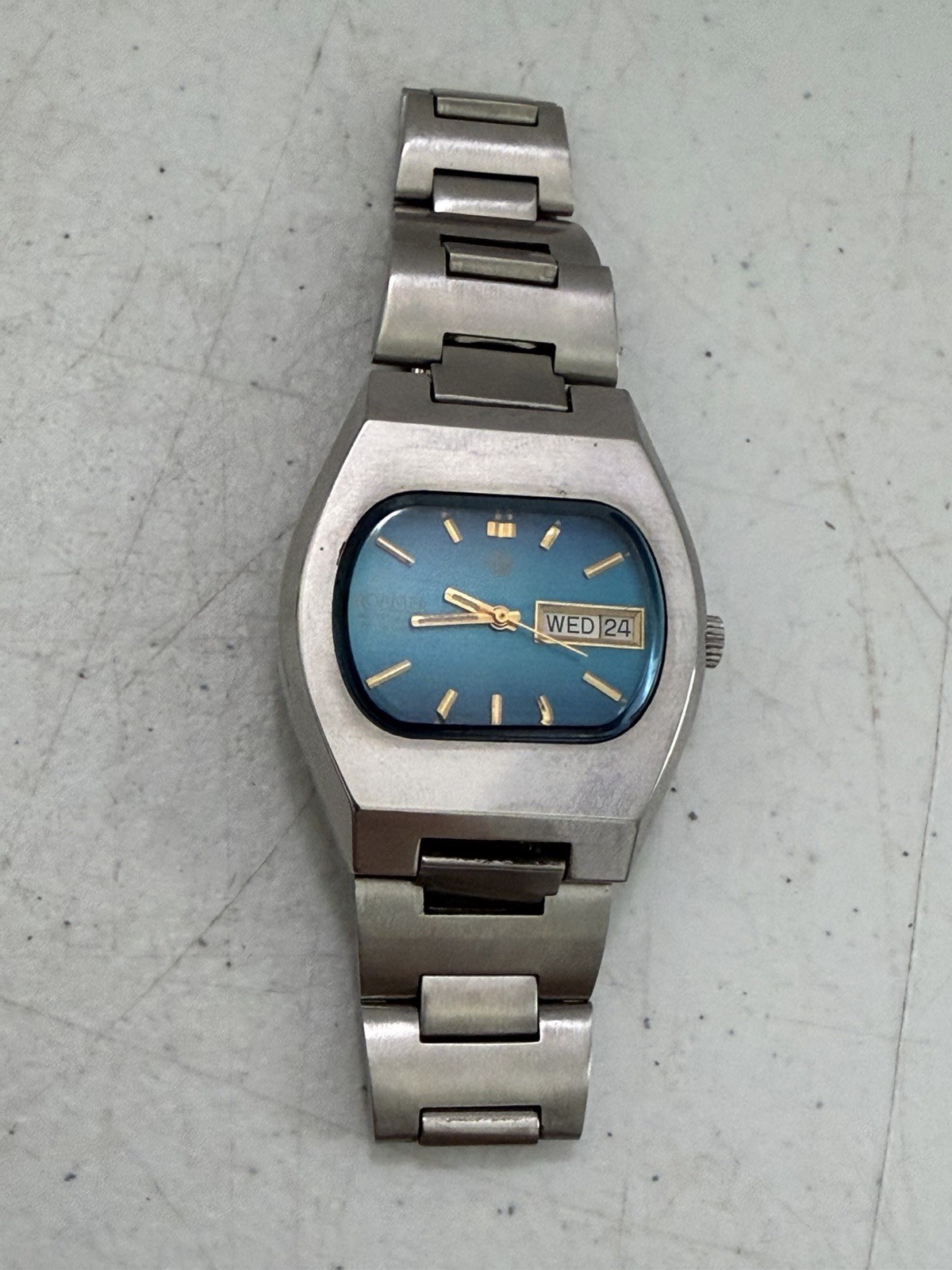 VINTAGE ROAMER MEN’S AUTOMATIC WATCH 17JEWELS DAY/DATE SWISS 1970S WORKS