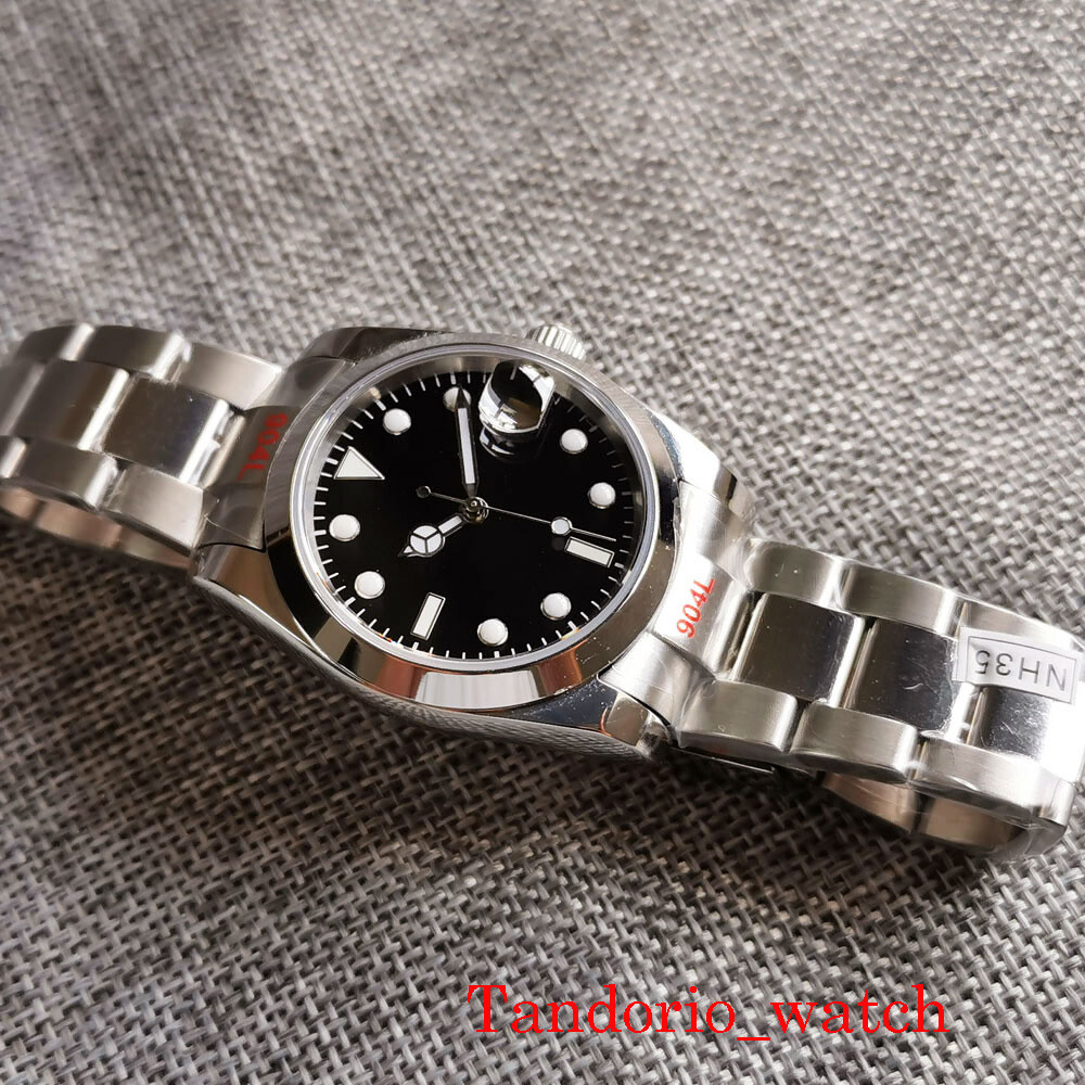 36mm/39mm Bliger NH35A PT5000 Black Dial Date Sapphire Crystal Oyster Date Lume