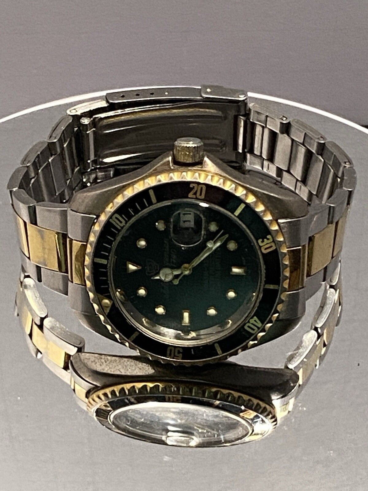 Jules Jurgensen Watch Sea Diver 7371 Two Tone Screw-Down Crown Water Resistant