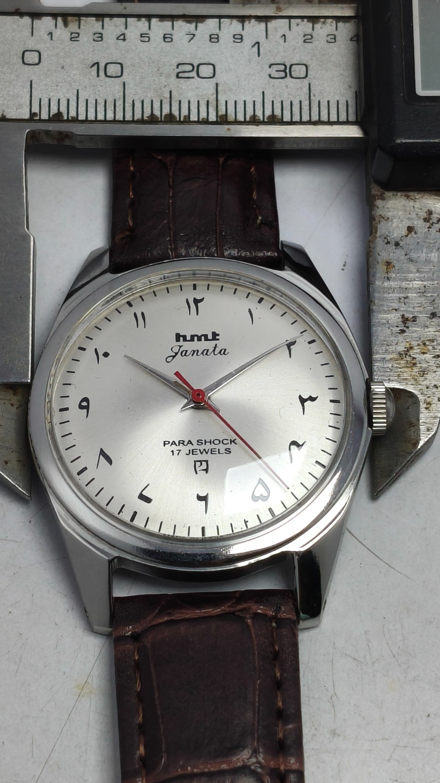 HMT Janata 17J Hand-Winding Arabic Wrist Watch For Men’s In Working Condition