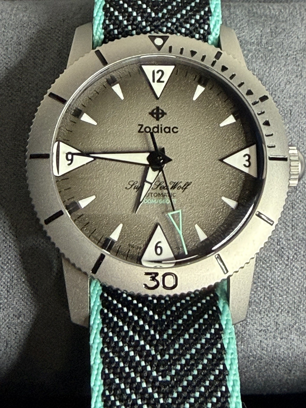 Zodiac ZO9221 Super Sea Wolf Skin Diver – Titanium – NEW with Box and Papers