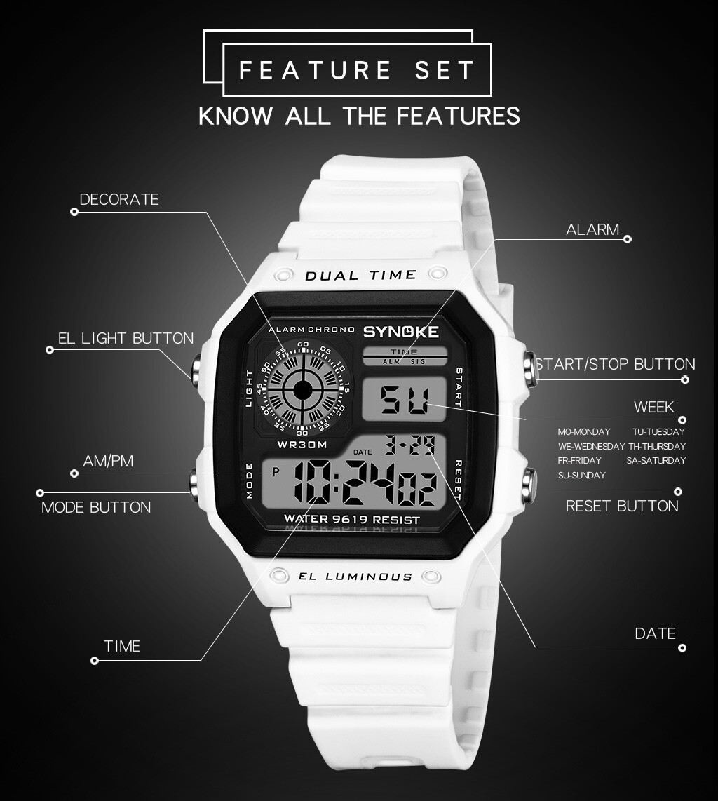 Waterproof Digital Sports Men Women Watch Military Tactical Wristwatch Best Gift